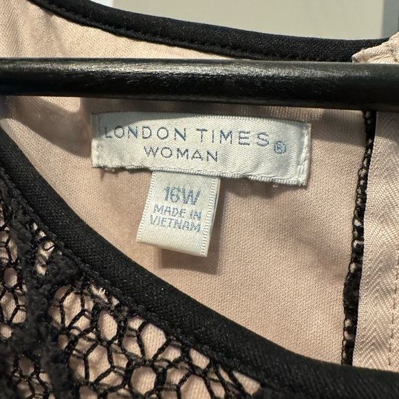 London Times Overlay Dress with Tulle bottom 16W - Picture 3 of 3